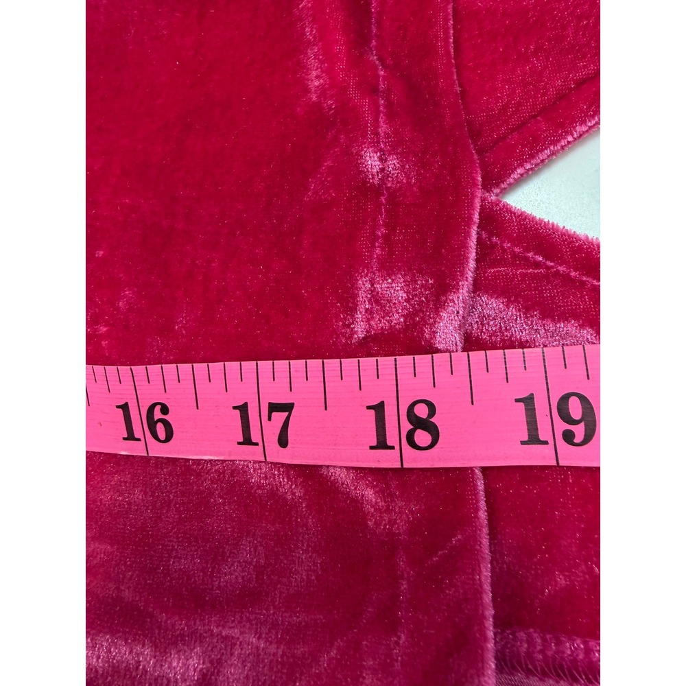 Vintage Style Magenta Pink Velvet Button Front Vest Waistcoat Womens Large  NWOT - Picture 7 of 10